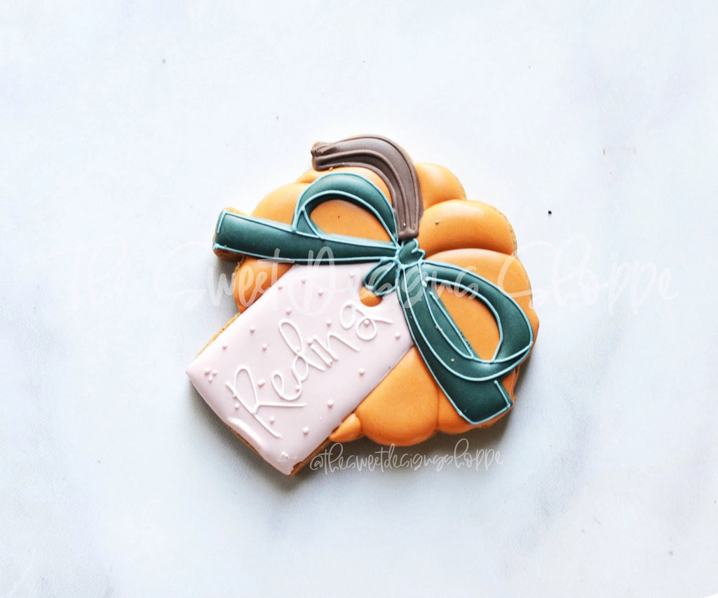 Cookie Cutters - Top Pumpkin Place Cards - Cookie Cutter - The Sweet Designs Shoppe - TSDS - - ALL,Cookie Cutter,Fall,Fall / Thanksgiving,fruits,Fruits and Vegetables,Plaque,Plaques,PLAQUES HANDLETTERING,Promocode,STL