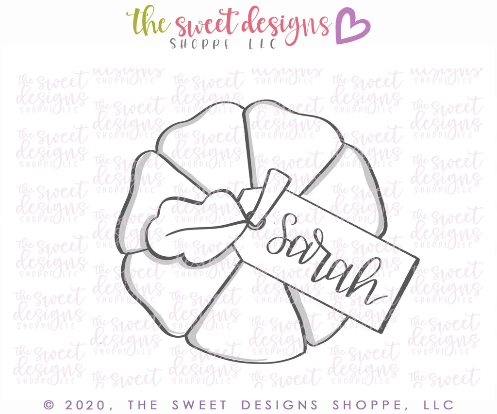 Cookie Cutters - Top Pumpkin with Tag - Cookie Cutter - The Sweet Designs Shoppe - TSDS - - ALL,Autumn,Cookie Cutter,Fall,Fall / Halloween,Fall / Thanksgiving,Food,Food & Beverages,Fruits and Vegetables,Halloween,Promocode,Pumpkin,STL,thanksgiving