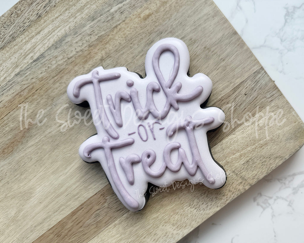 Cookie Cutters - Traditional Trick or Treat Plaque - Cookie Cutter - The Sweet Designs Shoppe - - ALL, Cookie Cutter, halloween, new, Promocode