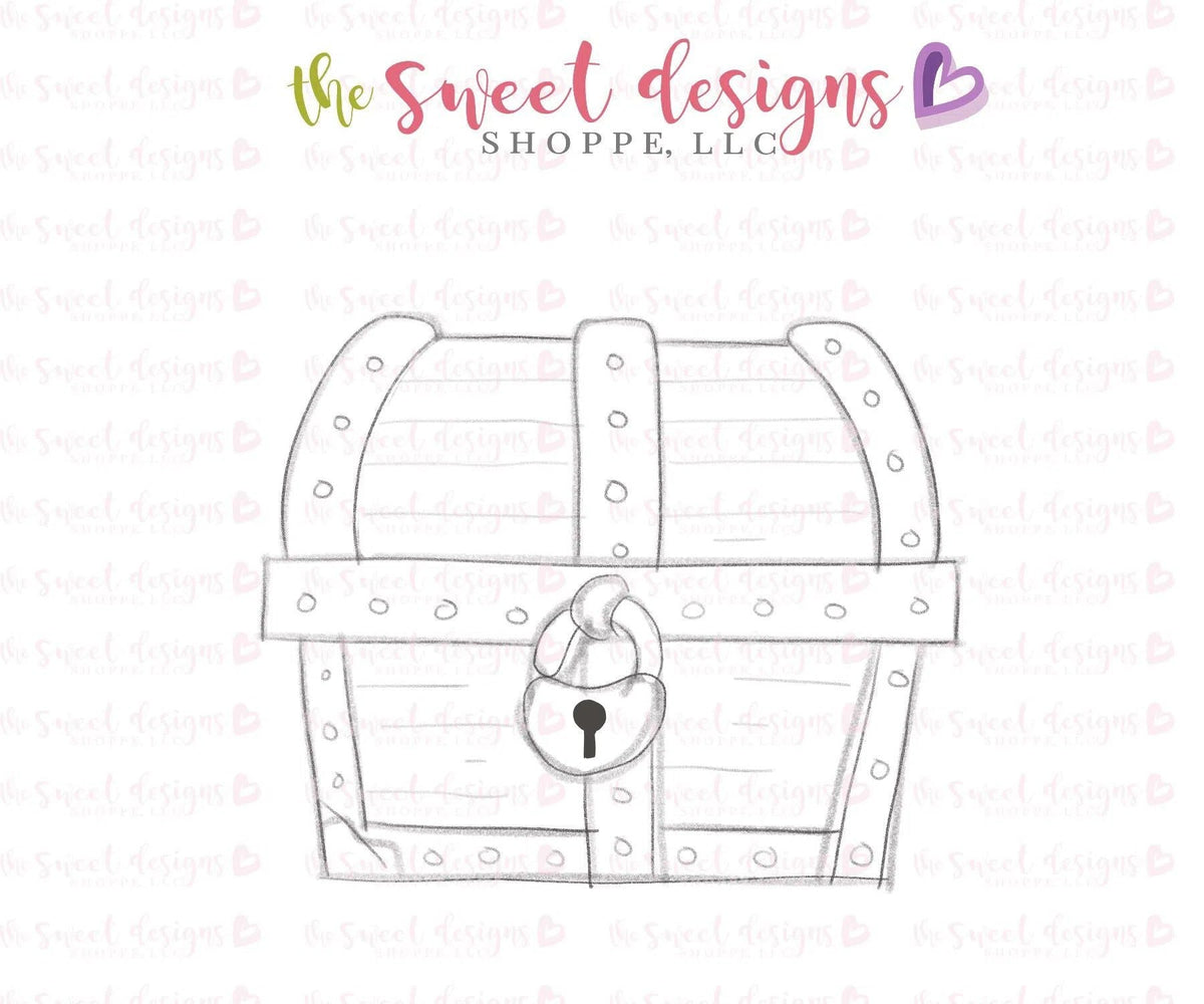 Cookie Cutters - Treasure Box - Cookie Cutter - The Sweet Designs Shoppe - TSDS - - ALL,beach,Cookie Cutter,Fantasy,Miscellaneous,Promocode,STL,summer,under the sea