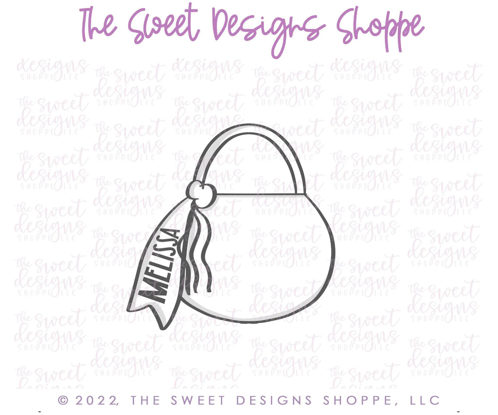 Cookie Cutters - Treat Bag with Tied Ribbon- Cookie Cutter - The Sweet Designs Shoppe - TSDS - - ALL,Classes,Cookie Cutter,halloween,missypsweets,Promocode,treat bag,trick or treat