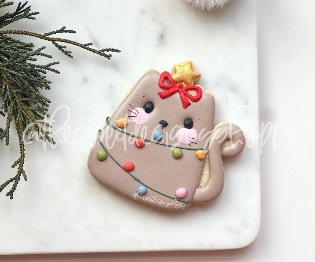 Cookie Cutters - Tree Cat - Cookie Cutter - The Sweet Designs Shoppe - - ALL, Animal, Animals, Animals and Insects, Cat, Christmas, Christmas / Winter, Christmas Cookies, Christmas Tree, Cookie Cutter, Promocode