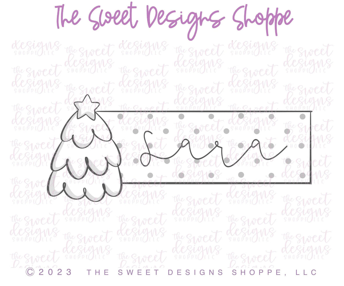Cookie Cutters - Tree Christmas Tag - Cookie Cutter - The Sweet Designs Shoppe - TSDS - - ALL,Christmas,Christmas / Winter,Cookie Cutter,Nature,Plaque,Plaques,PLAQUES HANDLETTERING,Promocode,STL,Winter