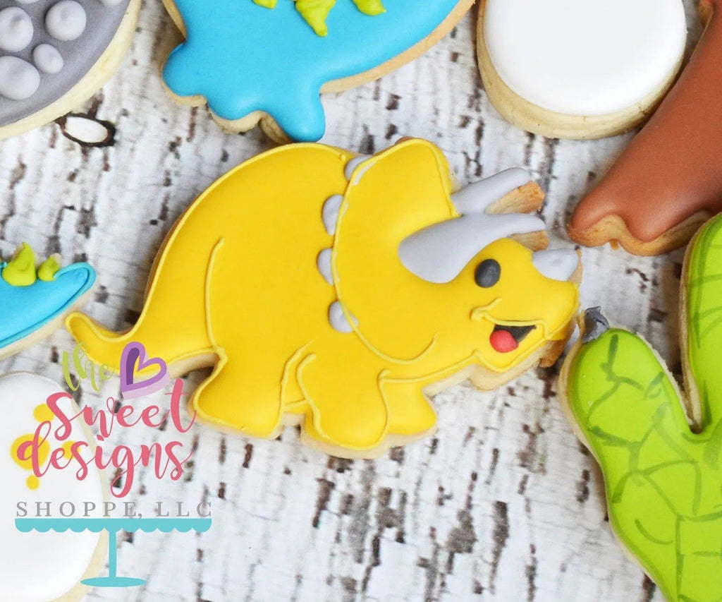 Cookie Cutters - Triceratops v2- Cookie Cutter - The Sweet Designs Shoppe - - ALL, Animal, Cookie Cutter, Dino, dinosaur, Dinosaurs, kid, kids, Kids / Fantasy, prehistoric, Promocode