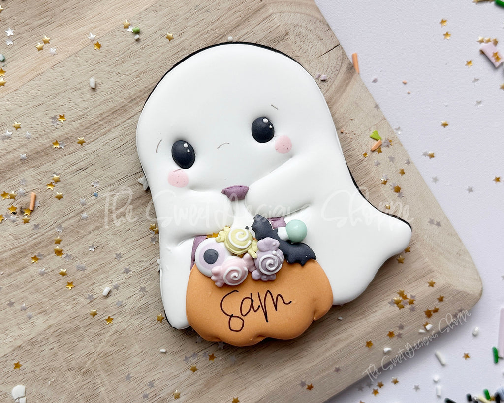 Cookie Cutters - Trick or Treat Boo Ghost - Cookie Cutter - The Sweet Designs Shoppe - TSDS - - ALL,Cookie Cutter,Ghost,halloween,happy halloween,Promocode,STL,Trick or treat boo