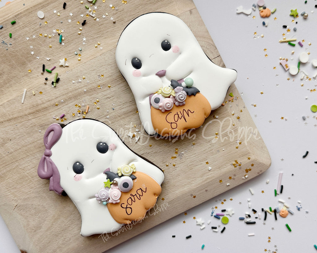 Cookie Cutters - Trick or Treat Boo Ghosts Cookie Cutter Set - Set of 2 - Cookie Cutters - The Sweet Designs Shoppe - TSDS - - ALL,Cookie Cutter,halloween,Halloween set,Halloween Sets,Mini Sets,Plaque,Plaques,PLAQUES HANDLETTERING,Promocode,regular sets,set,STL