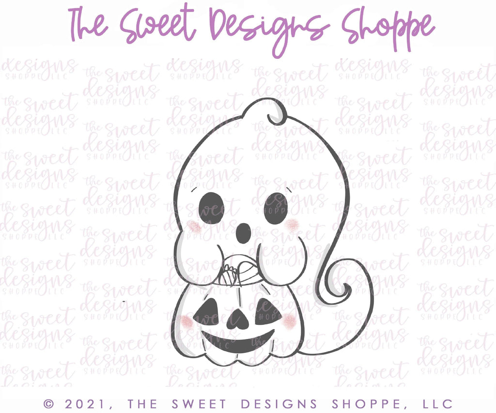 Cookie Cutters - Trick or Treat Ghost 2020- Cookie Cutter - The Sweet Designs Shoppe - - ALL, Boo, Cookie Cutter, Ghost, halloween, Promocode