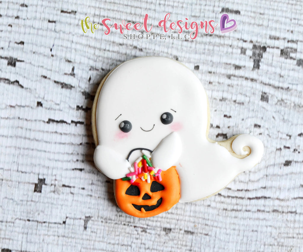 Cookie Cutters - Trick or Treat Ghost - Cookie Cutter - Sweet Designs Shoppe - - ALL, Cookie Cutter, Customize, Fall / Halloween, Ghost, halloween, Promocode, trick or treat