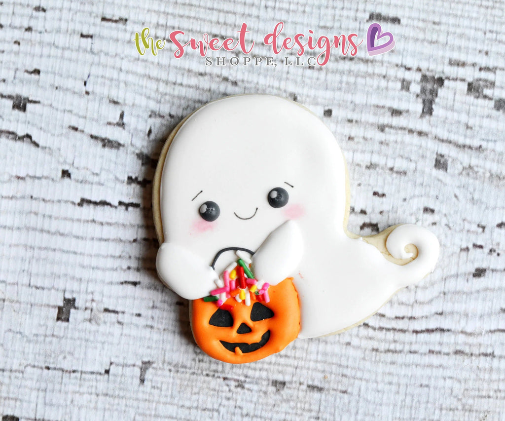 Cookie Cutters - Trick or Treat Ghost - Cookie Cutter - The Sweet Designs Shoppe - - ALL, Cookie Cutter, Customize, Fall / Halloween, Ghost, halloween, Promocode, trick or treat