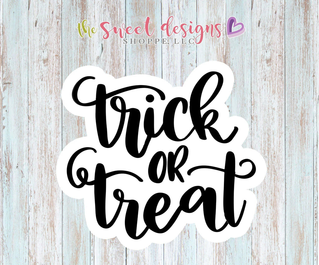 Cookie Cutters - Trick or Treat Plaque - Cookie Cutter - The Sweet Designs Shoppe - TSDS - - ALL,Boo,Cookie Cutter,Customize,Fall / Halloween,Ghost,halloween,lettering,Monsters,Plaque,Promocode
