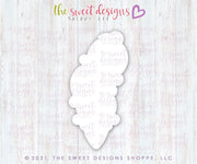Cookie Cutters - Triple Ice Cream Cone - Cookie Cutter - The Sweet Designs Shoppe - TSDS - - ALL,Birthday,cone,Cookie Cutter,Food,Food and Beverage,Food beverages,icecream,Promocode,STL,summer,Sweet,Sweets,valentines