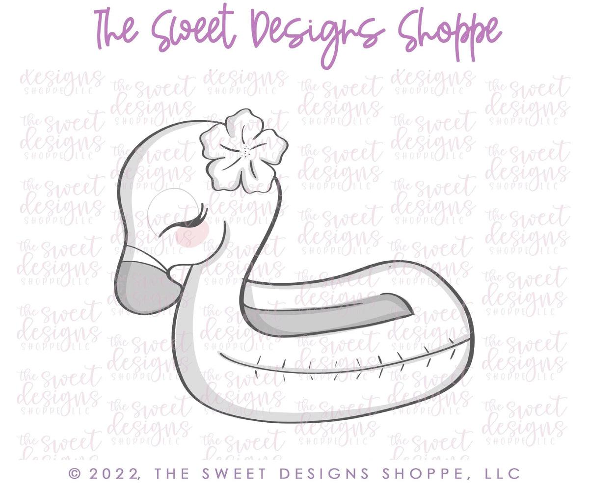 Cookie Cutters - Tropical Flamingo Float - Cookie Cutter - The Sweet Designs Shoppe - TSDS - - ALL,Animal,Animals,Animals and Insects,Cookie Cutter,floaty,Lady Milk Stache,Lady MilkStache,LadyMilkStache,pool,pool party,Promocode,STL,Summer