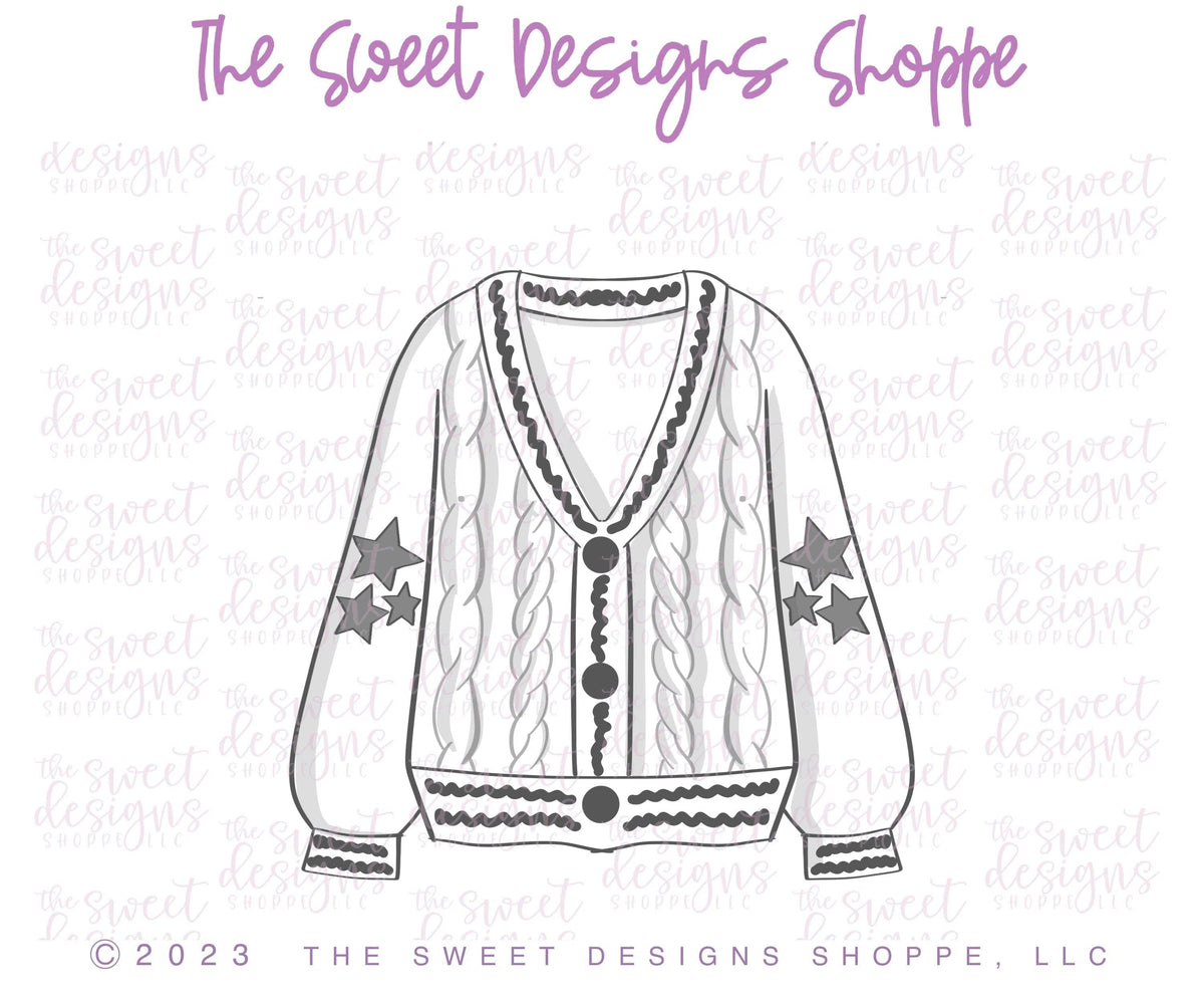 Cookie Cutters - TS Cardigan - Cookie Cutter - The Sweet Designs Shoppe - TSDS - - ALL,Christmas / Winter,clothing,Clothing / Accessories,Cookie Cutter,Promocode,STL,sweater,Taylor Swift,valentine,valentines,Winter