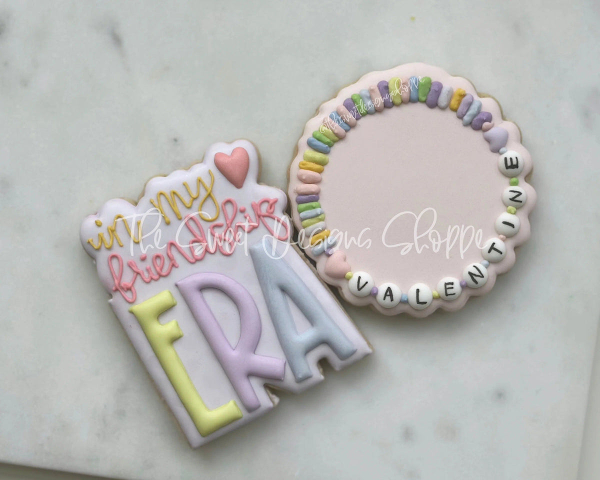Cookie Cutters - TS Friendship Bracelet and Plaque Set - Set of 2 - Cookie Cutters - The Sweet Designs Shoppe - TSDS - - ALL,Cookie Cutter,Love,Mini Sets,Plaque,Plaques,PLAQUES HANDLETTERING,Promocode,regular sets,set,STL,Taylor Swift,valentine,valentines