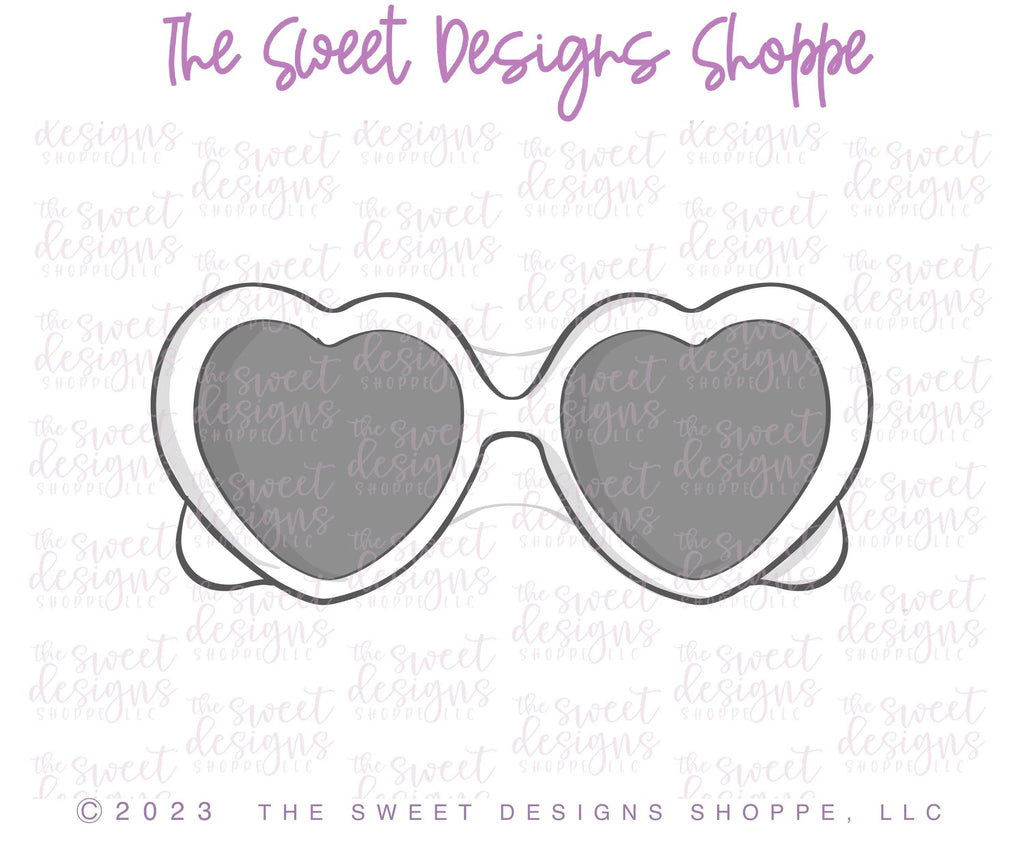 Cookie Cutters - TS Heart Glasses - Cookie Cutter - The Sweet Designs Shoppe - - Accesories, Accessories, accessory, ALL, Barbie, Clothing / Accessories, Cookie Cutter, doll, glasses, kids, Kids / Fantasy, Promocode, sunglasses, Taylor Swift, valentine, valentines