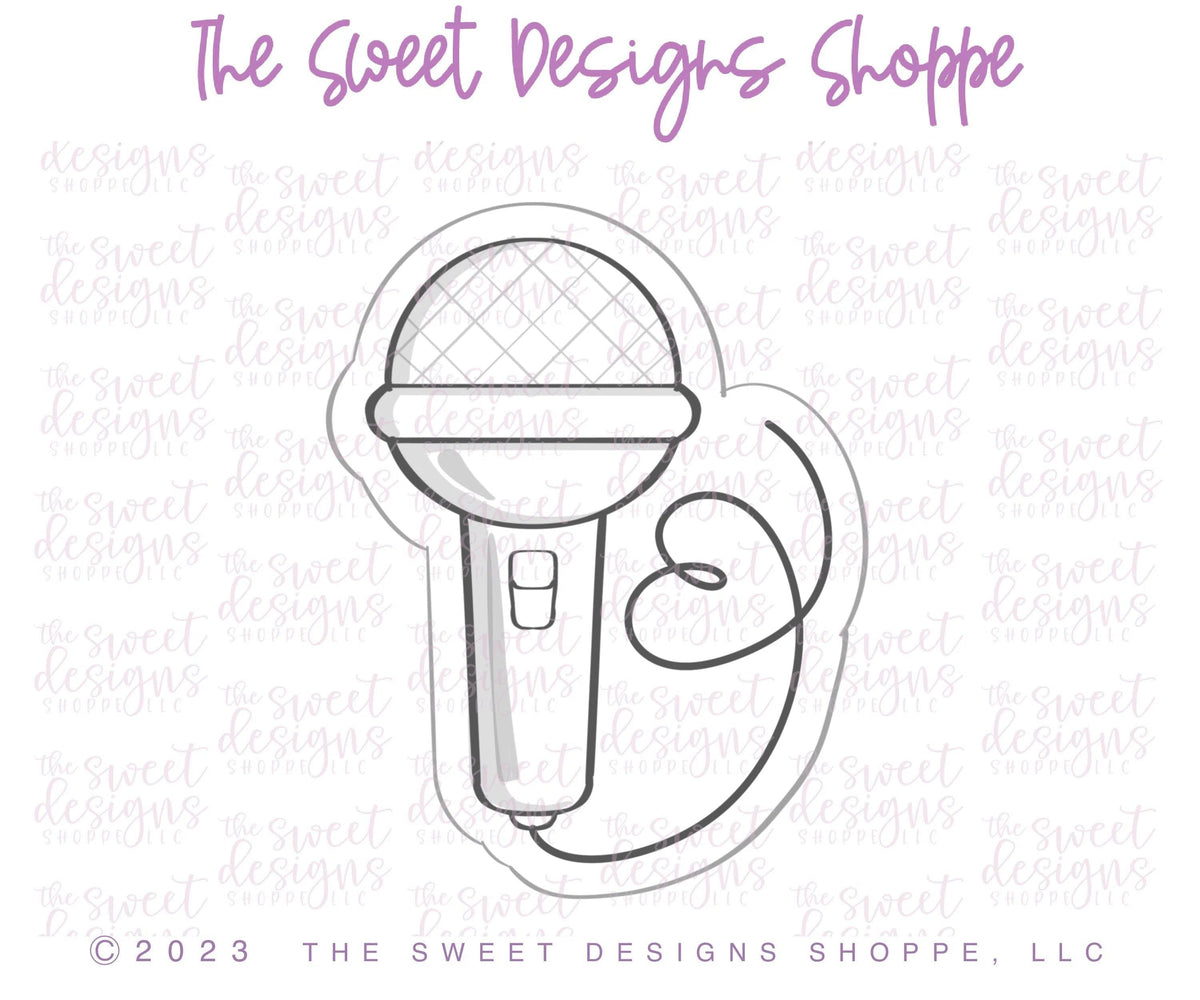 Cookie Cutters - TS Lover Microphone - Cookie Cutter - The Sweet Designs Shoppe - TSDS - - ALL,Cookie Cutter,Hobbies,karaoke,music,Promocode,STL,Taylor Swift,valentine,Valentine's