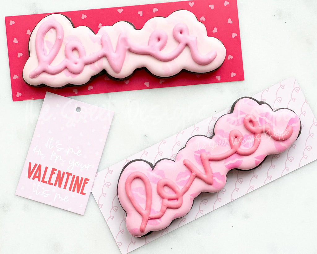 Cookie Cutters - TS Lover Plaque - Cookie Cutter - Sweet Designs Shoppe - One Size (2" Tall x 5-5/8" Wide) - ALL, Cookie Cutter, I love you, Love, love you beary much, Plaque, Plaques, PLAQUES HANDLETTERING, Promocode, Taylor Swift, valentine, valentines