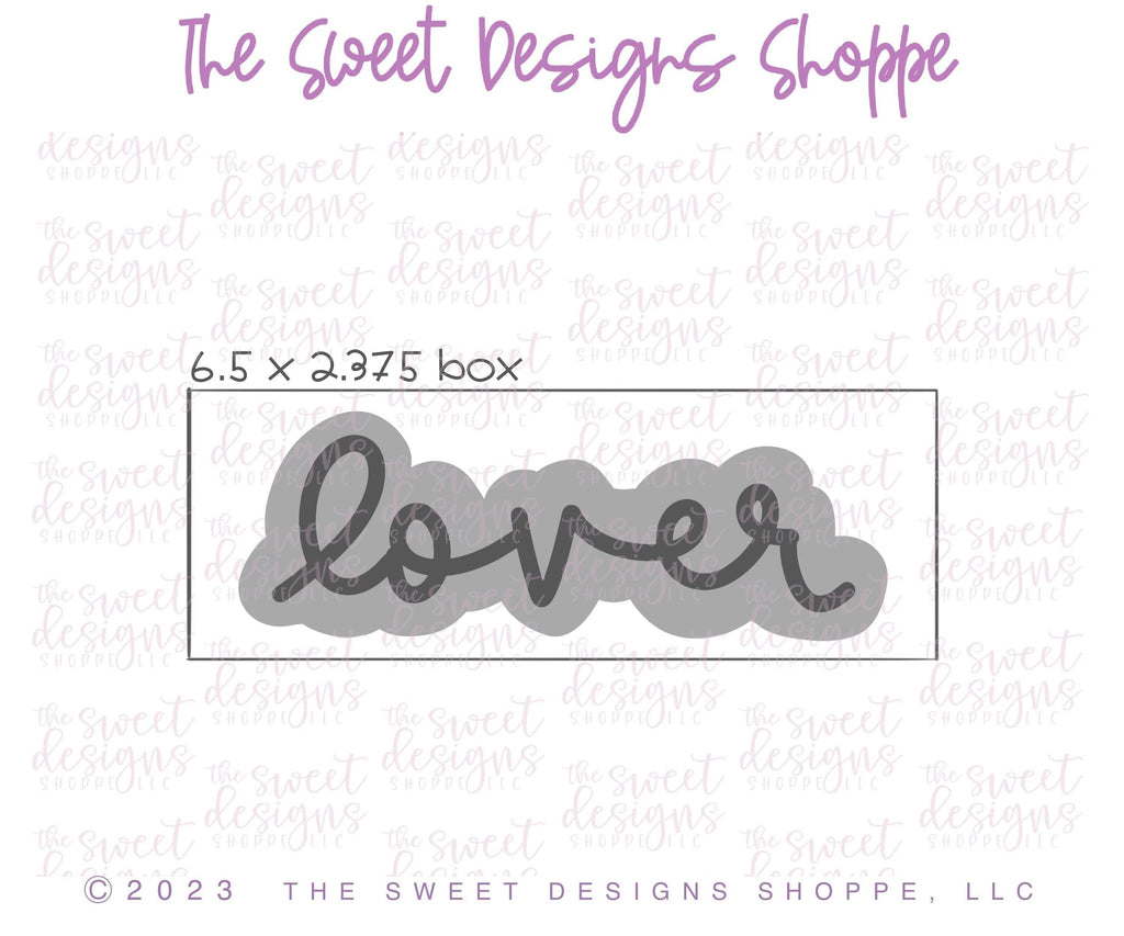 Cookie Cutters - TS Lover Plaque - Cookie Cutter - The Sweet Designs Shoppe - One Size (2" Tall x 5-5/8" Wide) - ALL, Cookie Cutter, I love you, Love, love you beary much, Plaque, Plaques, PLAQUES HANDLETTERING, Promocode, Taylor Swift, valentine, valentines