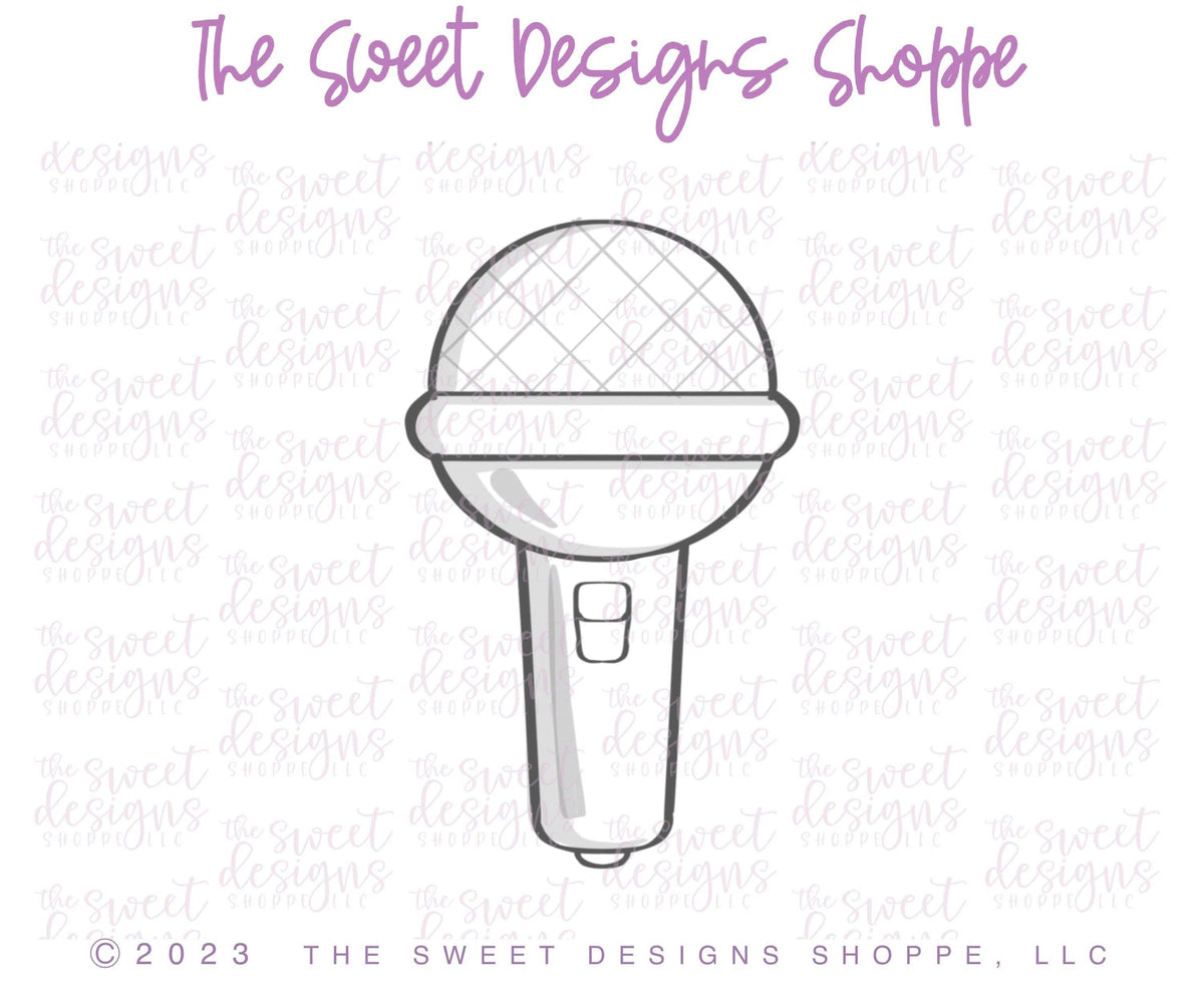 Cookie Cutters - TS Microphone - Cookie Cutter - The Sweet Designs Shoppe - TSDS - - ALL,Cookie Cutter,Hobbies,karaoke,music,Promocode,STL,Taylor Swift,valentine,Valentine's