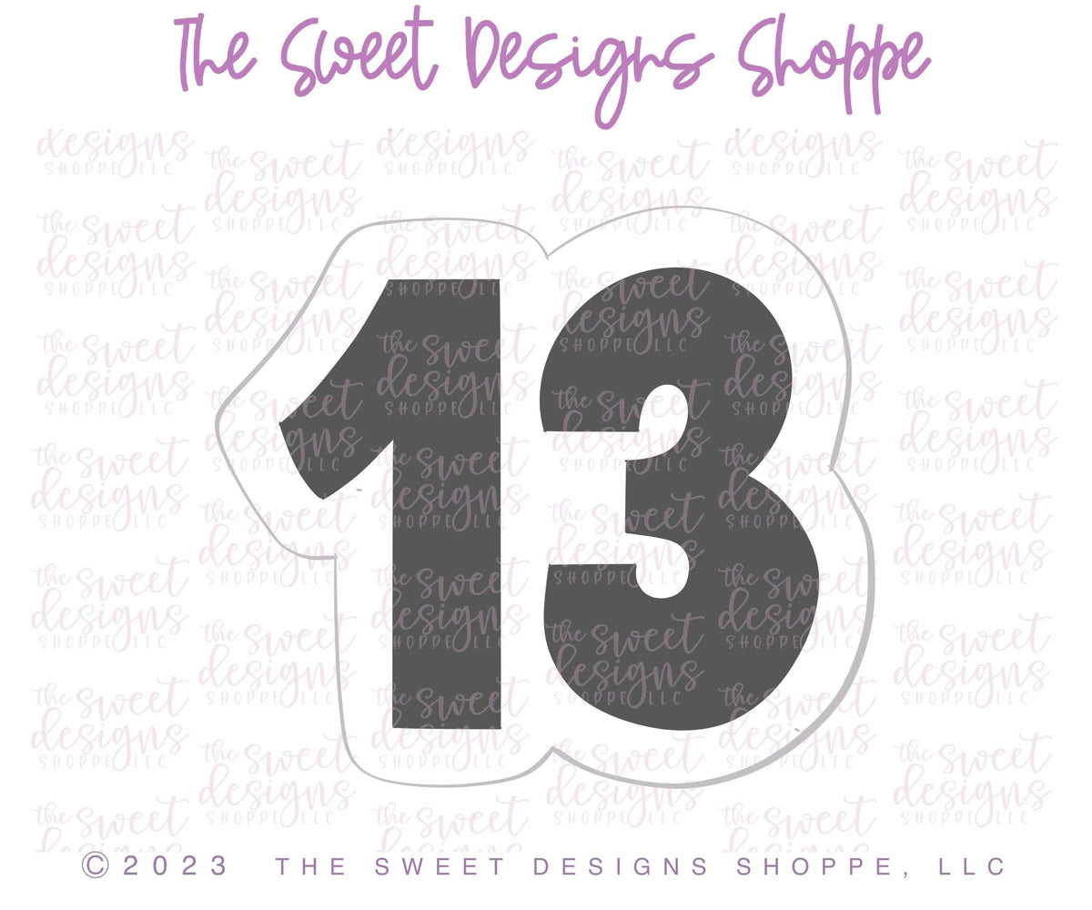 Cookie Cutters - TS Thirteen - Cookie Cutter - The Sweet Designs Shoppe - TSDS - - 13,ALL,Cookie Cutter,Lettering,Promocode,STL,Taylor Swift,text and numbers,valentine,valentines
