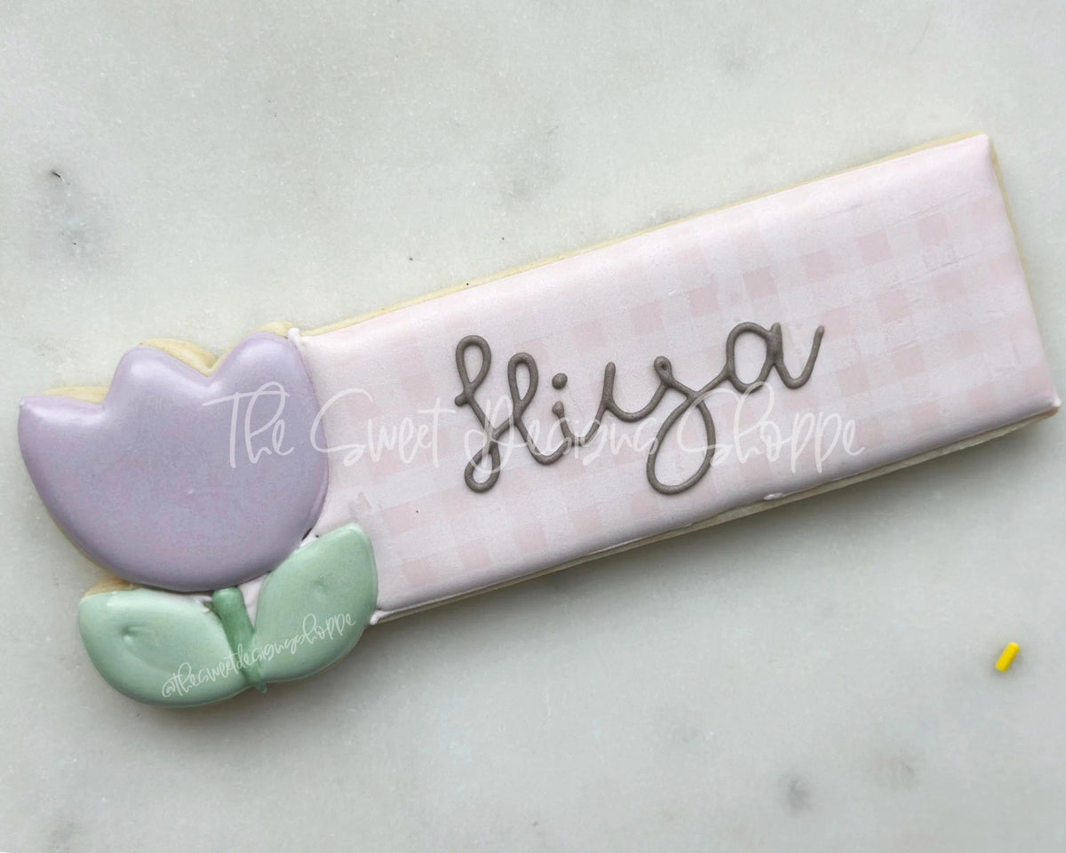 Cookie Cutters - Tulip Tag - Cookie Cutter - The Sweet Designs Shoppe - TSDS - - ALL,Cookie Cutter,Easter,Easter / Spring,florals,Flower,Nature,Plaque,Plaques,PLAQUES HANDLETTERING,Promocode,STL,Tulip