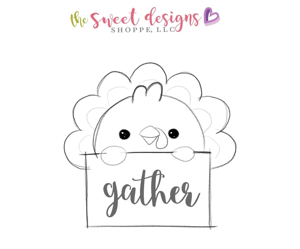 Cookie Cutters - Turkey Plaque - Cookie Cutter - The Sweet Designs Shoppe - TSDS - - ALL,boy,Cookie Cutter,Fall,Fall / Halloween,Fall / Thanksgiving,Halloween,Plaque,Promocode,thanksgiving