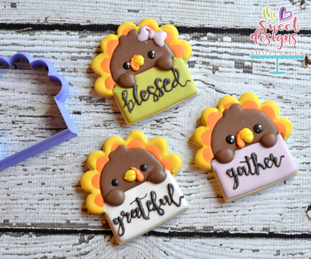 Cookie Cutters - Turkey Plaque - Cookie Cutter - The Sweet Designs Shoppe - TSDS - - ALL,boy,Cookie Cutter,Fall,Fall / Halloween,Fall / Thanksgiving,Halloween,Plaque,Promocode,thanksgiving