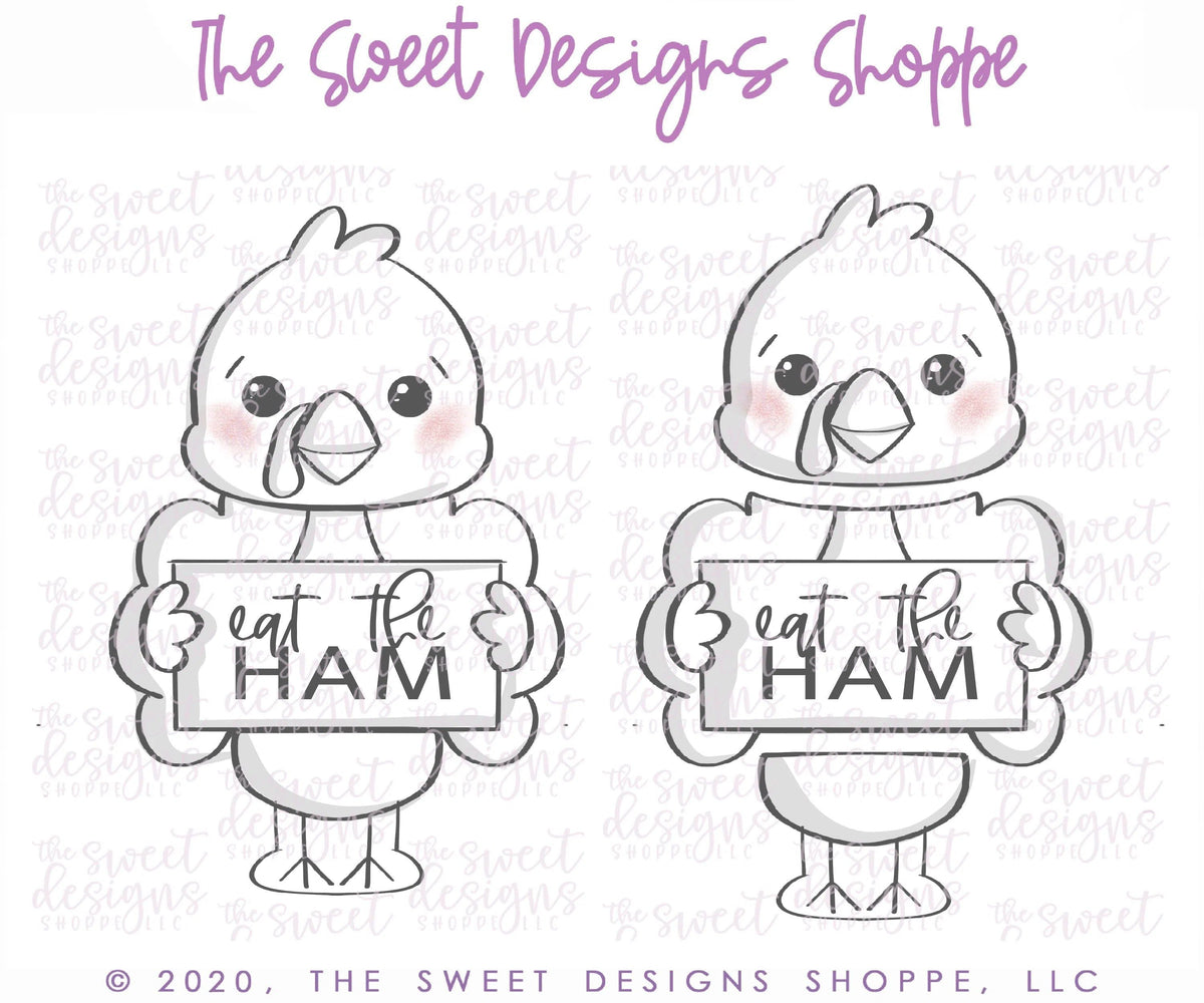 Cookie Cutters - Turkey Set - Cookie Cutters - The Sweet Designs Shoppe - TSDS - - ALL,Animal,Animals,Animals and Insects,Cookie Cutter,Fall / Thanksgiving,Mini Set,Mini Sets,Promocode,regular sets,set,sets,thanksgiving