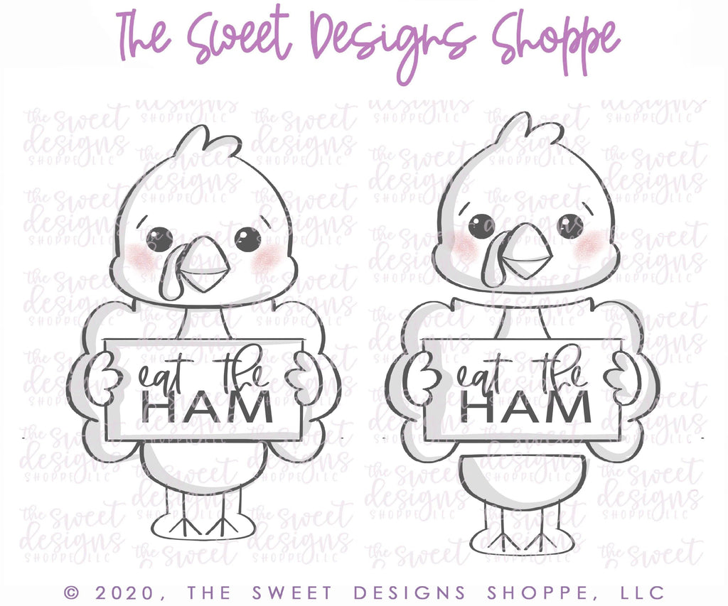 Cookie Cutters - Turkey Set - Cookie Cutters - The Sweet Designs Shoppe - TSDS - - ALL,Animal,Animals,Animals and Insects,Cookie Cutter,Fall / Thanksgiving,Mini Set,Mini Sets,Promocode,regular sets,set,sets,thanksgiving