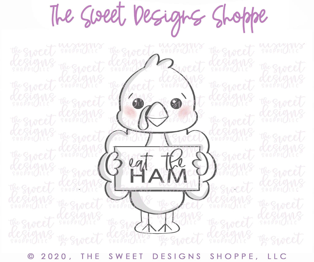 Cookie Cutters - Turkey with Plaque - Cookie Cutter - The Sweet Designs Shoppe - TSDS - - ALL,Animal,Animals,Animals and Insects,boy,Cookie Cutter,Fall,Fall / Thanksgiving,Plaque,Promocode,STL,thanksgiving