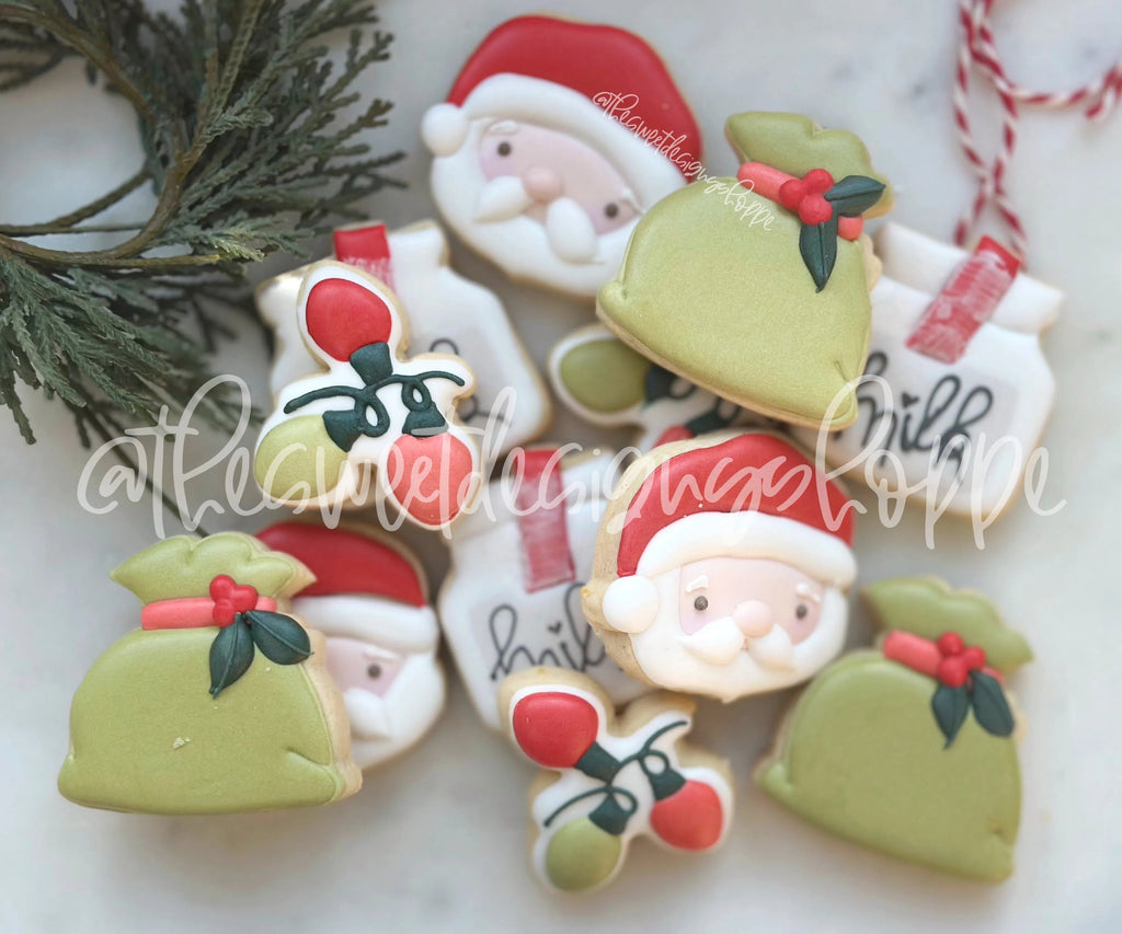 Cookie Cutters - Twinkle lights Mini Set - Set of 4 - Cookie Cutters - Sweet Designs Shoppe - Set of 4 - Mini Size Cutters ( 2" Longest Side) - ALL, Christmas, Christmas / Winter, Cookie Cutter, Mini Sets, Promocode, regular sets, Santa, Santa Claus, Santa Face, set, Winter