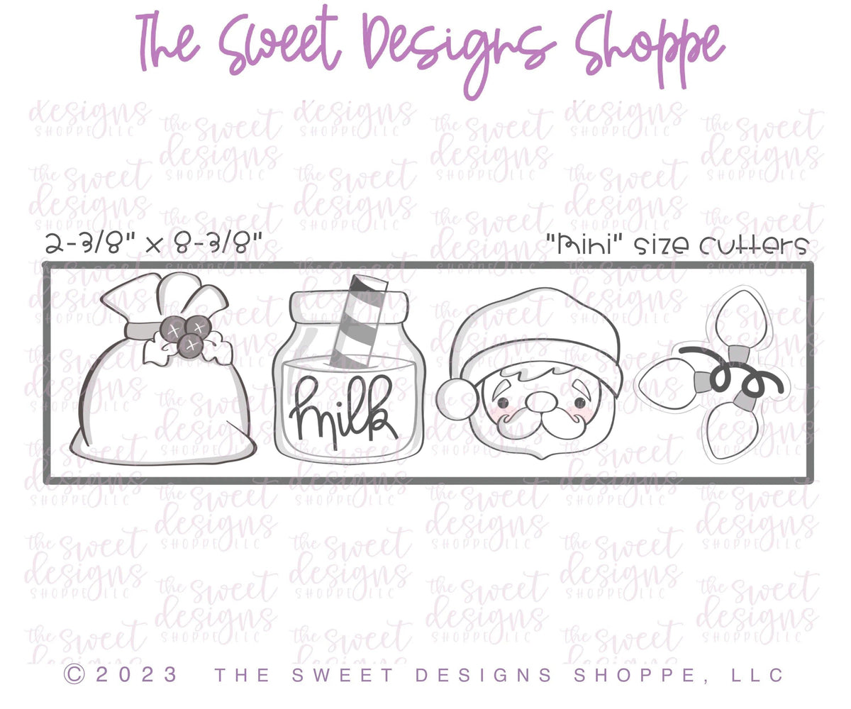 Cookie Cutters - Twinkle lights Mini Set - Set of 4 - Cookie Cutters - The Sweet Designs Shoppe - TSDS - - ALL,Christmas,Christmas / Winter,Cookie Cutter,Mini Sets,Promocode,regular sets,Santa,Santa Claus,Santa Face,set,Winter