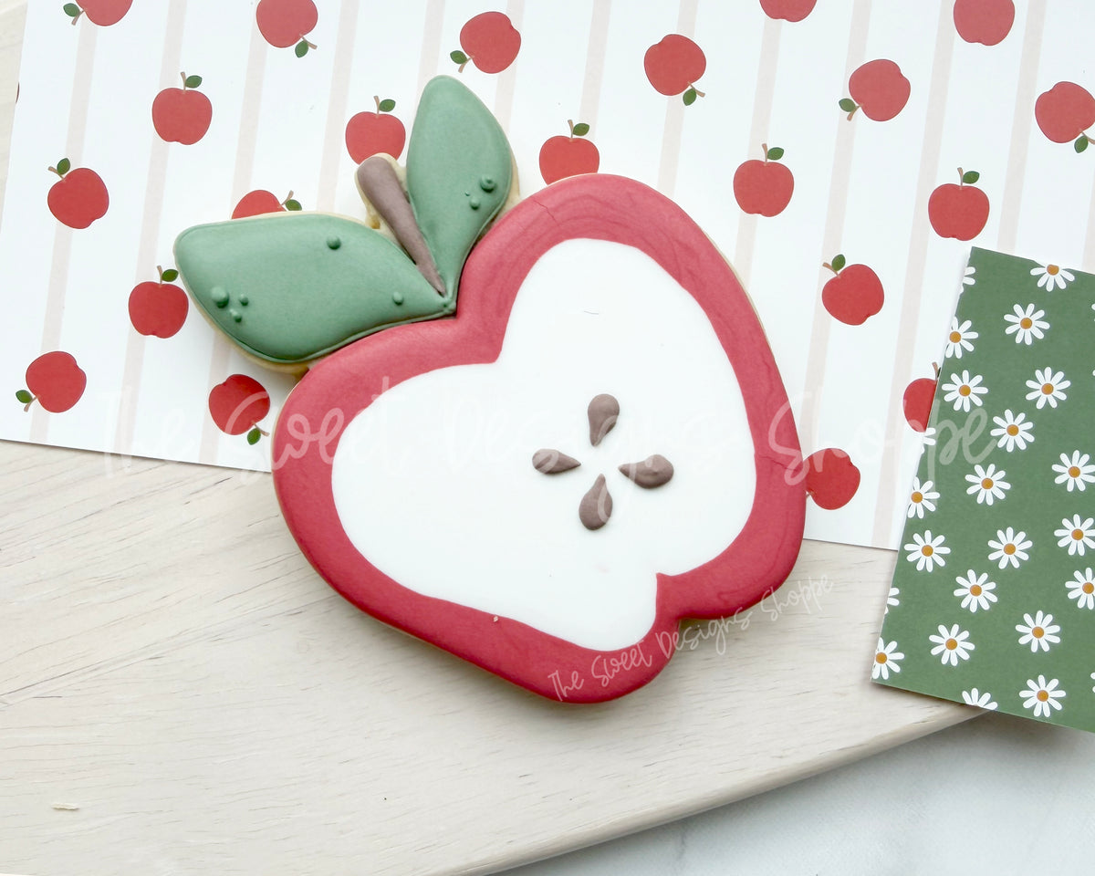 Cookie Cutters - Two Leaf Apple - Cookie Cutter - The Sweet Designs Shoppe - TSDS - - ALL,apple,back to school,Bear Two Piece Stocking Set,BTS,cookie,Cookie Cutter,Food,food fruits and veggies,fruit,fruits,Fruits and Vegetables,Promocode,School,School / Graduation,smart cookie,STL,Sweets,Teacher Appreciation,two leaf apple