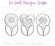 Cookie Cutters - Two Leaves Funky Flowers Set - Set of 3 - Cookie Cutters - The Sweet Designs Shoppe - TSDS - - ALL,Cookie Cutter,Daisy,Flower,Flowers,Leaves and Flowers,Mini Sets,MOM,mother,mothers DAY,Nature,NURSE APPRECIATION,Promocode,regular sets,set,STL,TEACHER APPRECIATION,Trees Leaves and Flowers,valentine,valentines,Valentines couples,Woodlands Leaves and Flowers