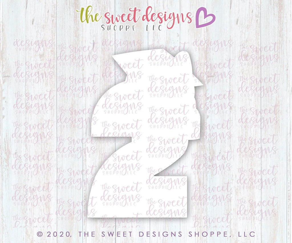 Cookie Cutters - Two with Cap - Cookie Cutter - The Sweet Designs Shoppe - TSDS - - 050320,ALL,Cookie Cutter,Grad,Graduation,graduations,handlettering,letter,Lettering,Letters,letters and numbers,number,numbers,PLAQUES HANDLETTERING,Promocode,School / Graduation