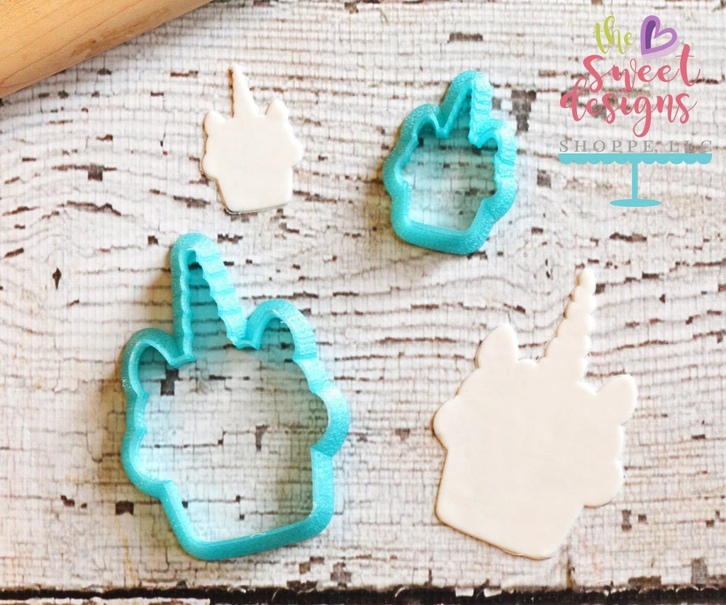 Cookie Cutters - Unicorn Cupcake v2- Cookie Cutter - The Sweet Designs Shoppe - - ALL, Birthday, Cookie Cutter, fantasy, Food, Food & Beverages, Kids / Fantasy, Miscelaneous, Promocode, Sweet, Valentines