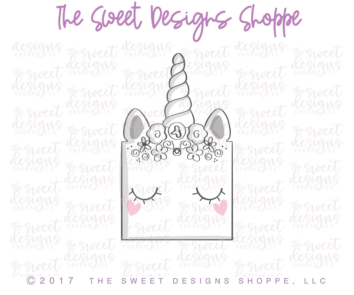 Cookie Cutters - Unicorn Face Cake v2- Cookie Cutter - The Sweet Designs Shoppe - TSDS - - ALL,Birthday,Cookie Cutter,fantasy,Food,Food & Beverages,Kids / Fantasy,Miscelaneous,Promocode,STL,Sweet,v2,Valentines