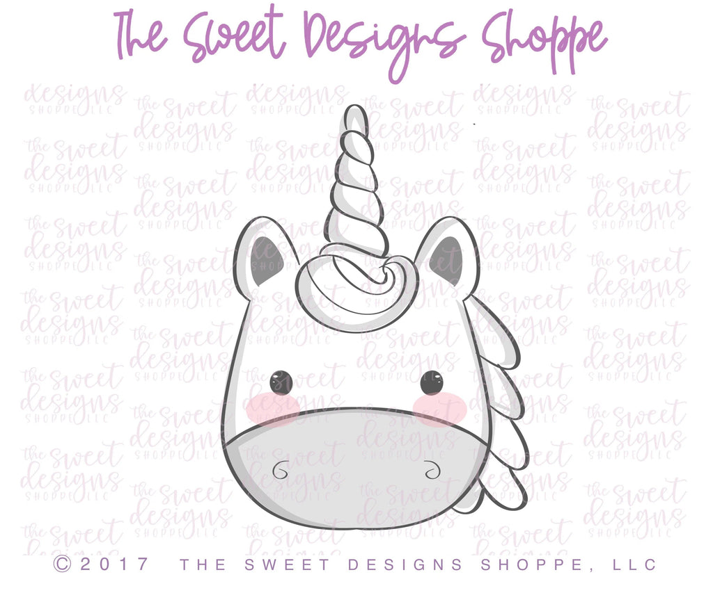 Cookie Cutters - Unicorn Face V2 - Cookie Cutter - Sweet Designs Shoppe - - ALL, Animal, Birthday, Cookie Cutter, fantasy, Kids / Fantasy, Miscelaneous, Promocode, Sweet, Valentines