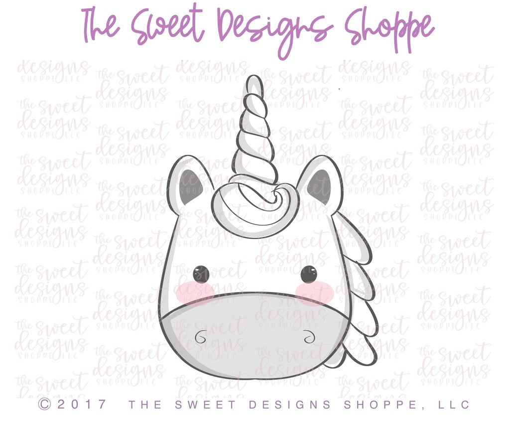 Cookie Cutters - Unicorn Face V2 - Cookie Cutter - The Sweet Designs Shoppe - TSDS - - ALL,Animal,Animals,Birthday,Cookie Cutter,fantasy,Kids / Fantasy,Miscelaneous,Promocode,Sweet,Valentines