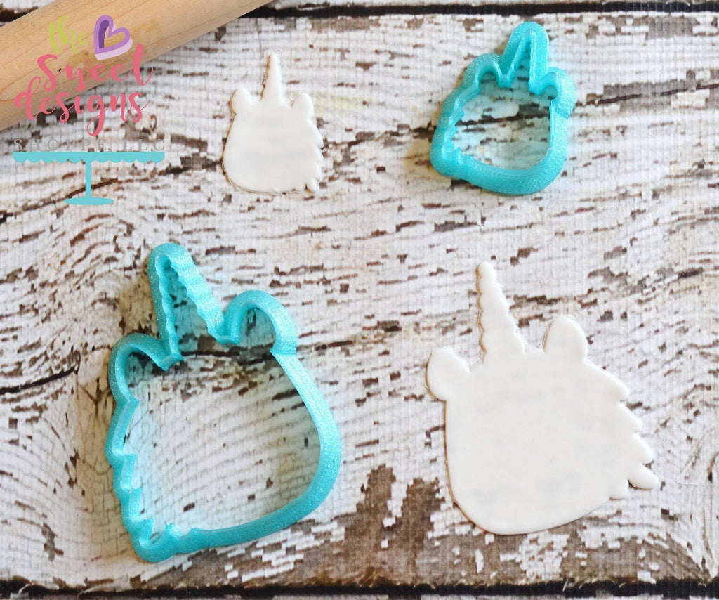 Cookie Cutters - Unicorn Face V2 - Cookie Cutter - The Sweet Designs Shoppe - TSDS - - ALL,Animal,Animals,Birthday,Cookie Cutter,fantasy,Kids / Fantasy,Miscelaneous,Promocode,Sweet,Valentines
