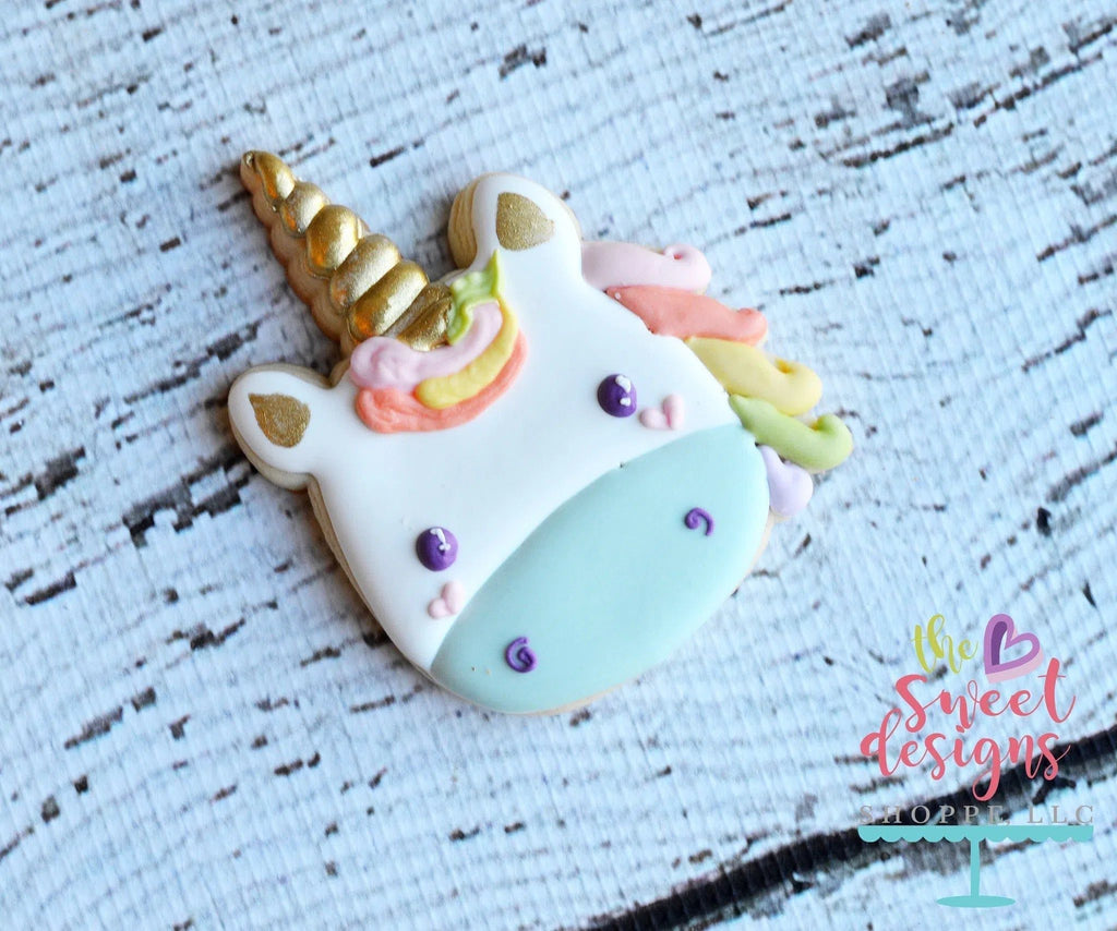 Cookie Cutters - Unicorn Face V2 - Cookie Cutter - The Sweet Designs Shoppe - TSDS - - ALL,Animal,Animals,Birthday,Cookie Cutter,fantasy,Kids / Fantasy,Miscelaneous,Promocode,Sweet,Valentines