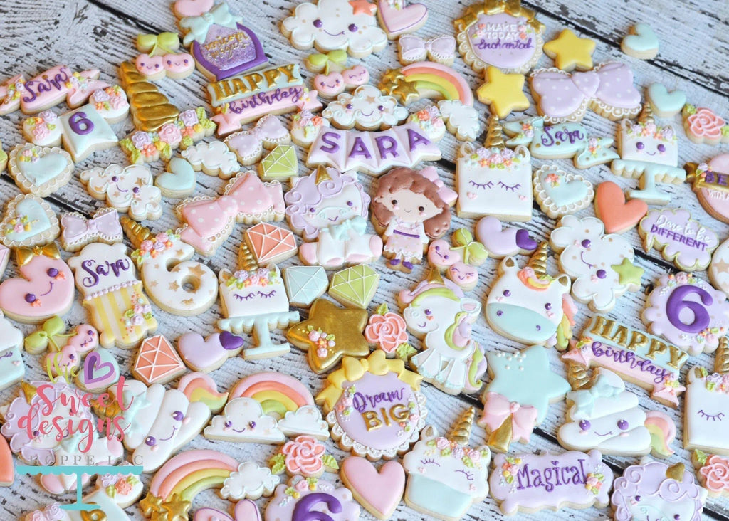 Cookie Cutters - Unicorn Horn with Flowers v2- Cookie Cutter - The Sweet Designs Shoppe - TSDS - - ALL,Cookie Cutter,fantasy,flower,Kids / Fantasy,Promocode,Unicorn