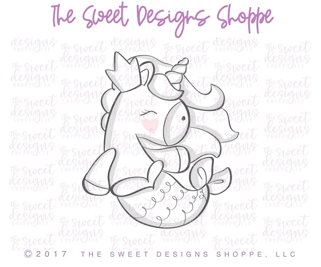 Cookie Cutters - Unicorn Mermaid - Cookie Cutter - The Sweet Designs Shoppe - - ALL, Cookie Cutter, Fantasy, Kids / Fantasy, Promocode, summer, under the sea, Valentines