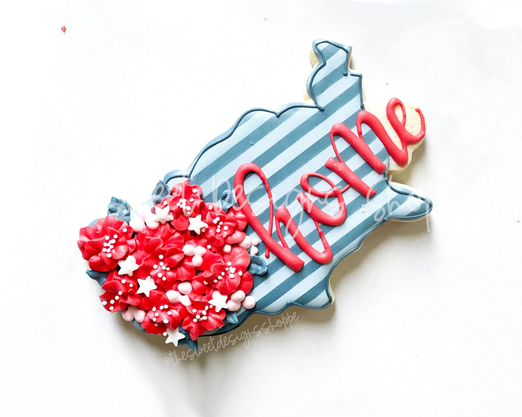 Cookie Cutters - USA Home - Cookie Cutter - Sweet Designs Shoppe - - 4th, 4th July, 4th of July, ALL, Cookie Cutter, fourth of July, Independence, New Year, Patriotic, Promocode, USA