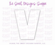 Cookie Cutters - V in LOVE - Cookie Cutter - The Sweet Designs Shoppe - TSDS - - ALL,Cookie Cutter,Lettering,Letters,letters and numbers,Promocode,text,valentines,Wedding,Wedding Favors