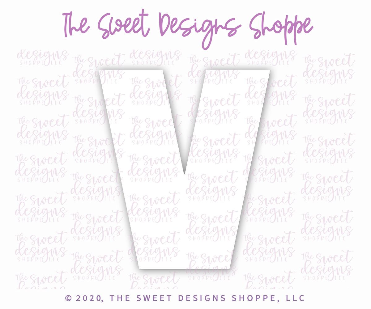 Cookie Cutters - V in LOVE - Cookie Cutter - The Sweet Designs Shoppe - TSDS - - ALL,Cookie Cutter,Lettering,Letters,letters and numbers,Promocode,text,valentines,Wedding,Wedding Favors