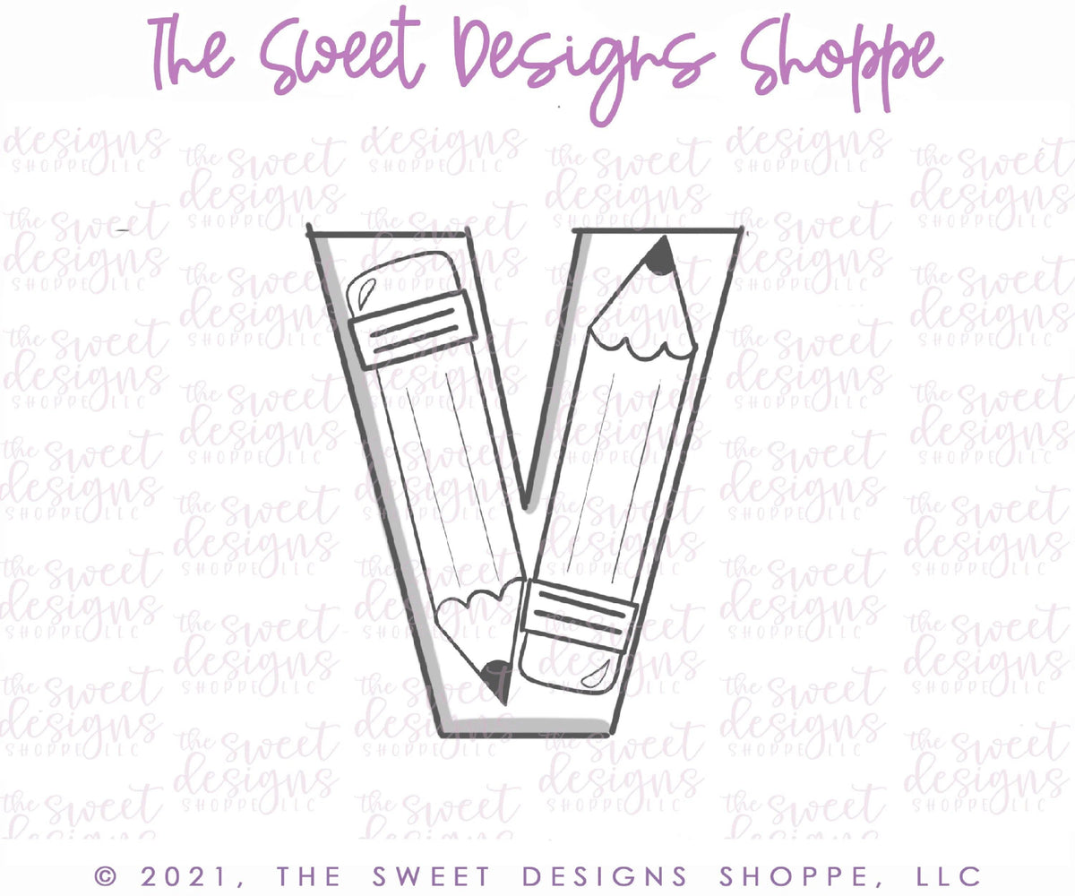Cookie Cutters - V in LOVE - Cookie Cutter - The Sweet Designs Shoppe - TSDS - - ALL,Cookie Cutter,Lettering,Letters,letters and numbers,Promocode,text,valentines,Wedding,Wedding Favors