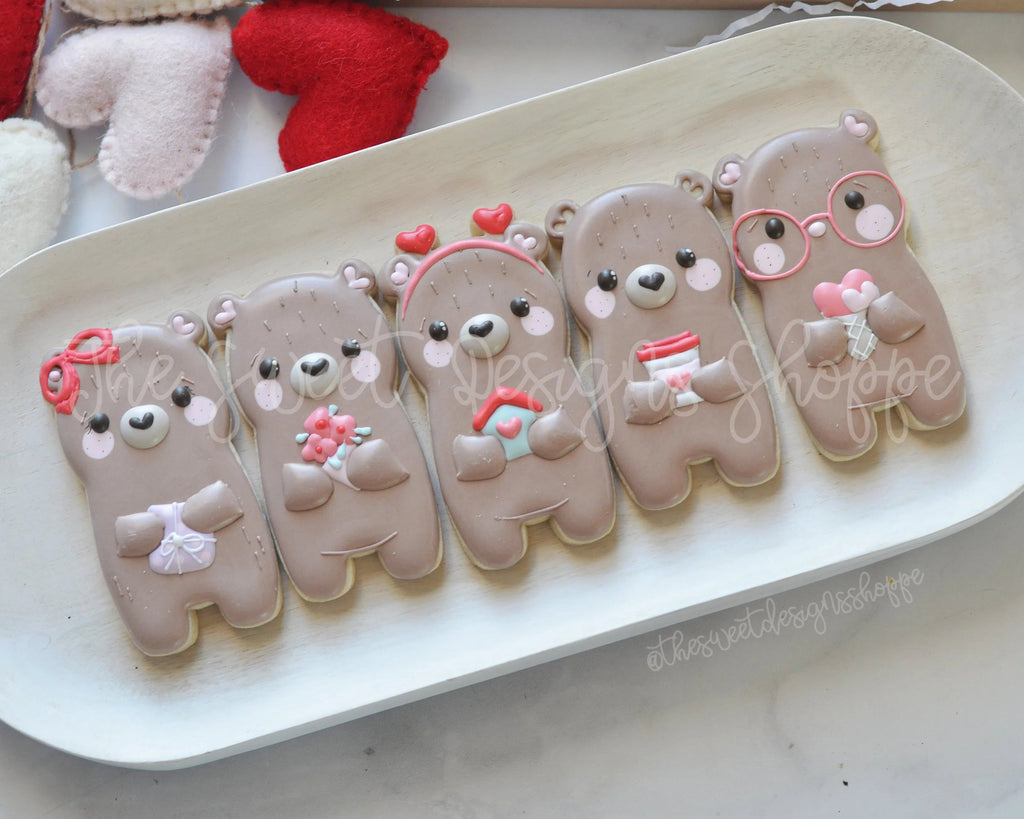 Cookie Cutters - Valentine Bears Set - Set of 4 - Cookie Cutters - The Sweet Designs Shoppe - TSDS - - ALL,Animal,Animals,back to school,Cookie Cutter,Grad,graduations,Mini Sets,Promocode,regular sets,School,School / Graduation,school supplies,set,Teacher,Teacher Appreciation,valentine,valentines