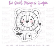 Cookie Cutters - Valentine Lion - Cookie Cutter - The Sweet Designs Shoppe - TSDS - - ALL,Animal,Animals,Cookie Cutter,Promocode,STL,valentine,valentines