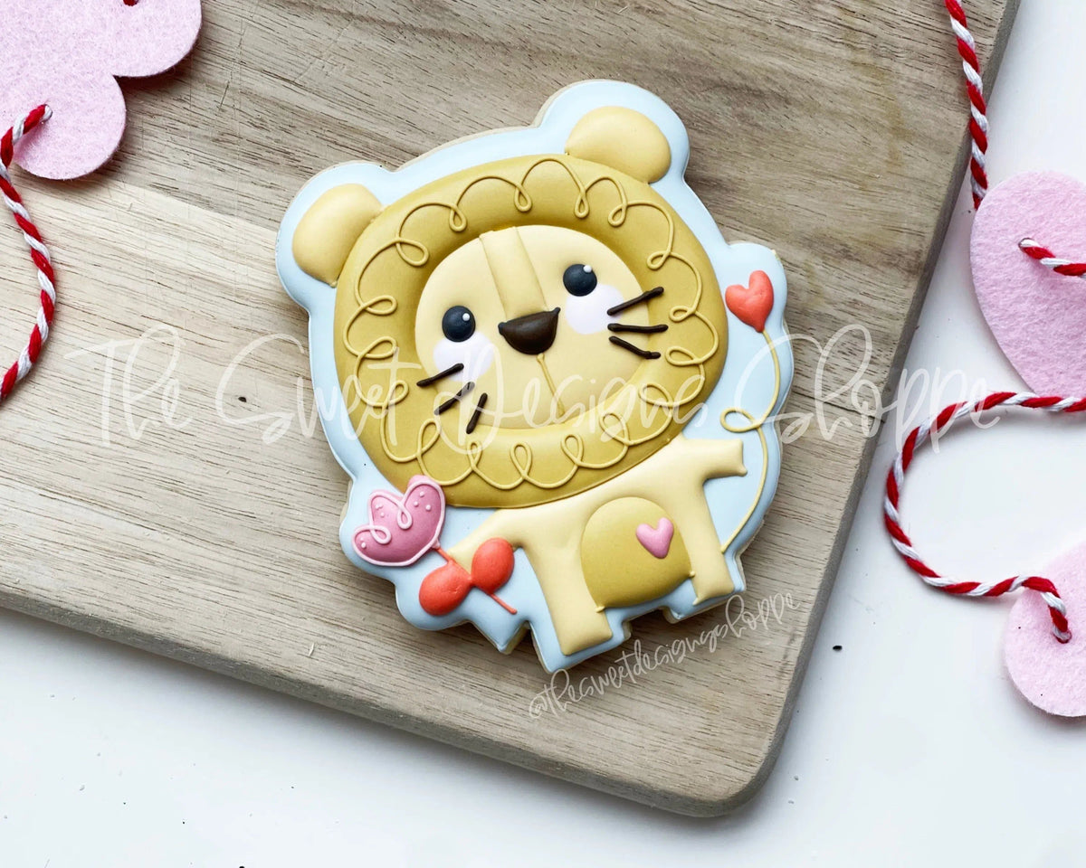 Cookie Cutters - Valentine Lion - Cookie Cutter - The Sweet Designs Shoppe - TSDS - - ALL,Animal,Animals,Cookie Cutter,Promocode,STL,valentine,valentines